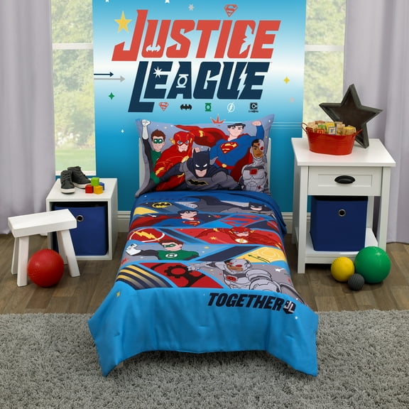 Warner Bros. Justice League Powerful Together 4 Piece Toddler Bed Set