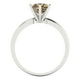 thumbnail image 4 of 1 ct Round Cut Simulated Champagne Diamond Solitaire Engagement Ring for Women in 18K White Gold, 4 of 5