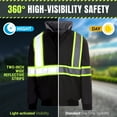 thumbnail image 6 of North 15 Men's High Visibility 3M Safety Bomber Jacket, Fleece Lined-2006-3XL, 6 of 11