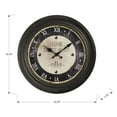 thumbnail image 4 of Monarch Specialties I 9083 - Clocks, 16" Round, Wall Clock, Antique Brown, Transitional, 4 of 4