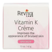 Reviva Labs Vitamin K Cream, For All Skin Types, 2-Ounce, Packaging May Vary