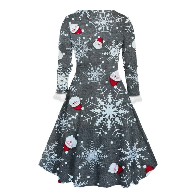Grey top christmas dress