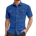 thumbnail image 1 of Playeras Algodon Hombre Traje De Verano Para Hombre Un Botón Sólido Slim Fit Traje De Fiesta Camisa Pantalones Corbata Conjunto, 1 of 4