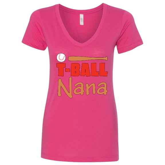 Inktastic T-ball Nana Women's V-Neck T-Shirt