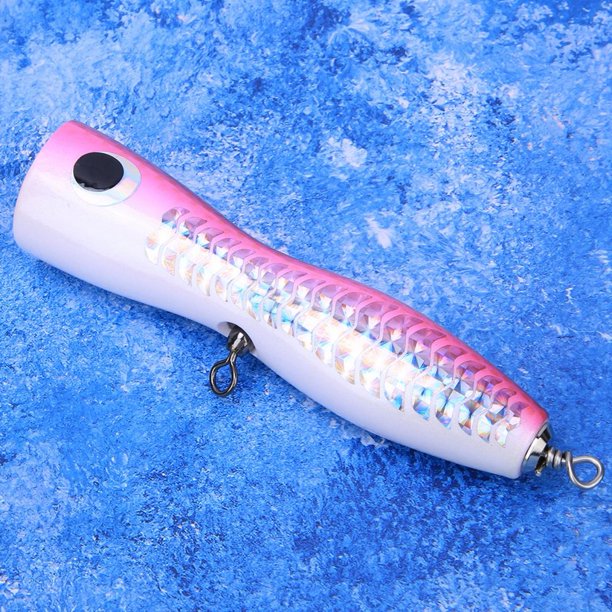 Cebo de seuelo Popper, seuelo de pescado, aparejos de pesca de mar de madera para agua de mar/agua dulce,Popper Lure Fish Lure Popper Lure Bait Hard Bait Fishing Tackle Higoodz Deportes al aire libre