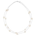 thumbnail image 2 of Collar de perlas Yinane Doble Cadena Larga Gargantilla de plata Para Suéter 1,5 Cm / 1,2 Cm, 2 of 8