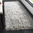 thumbnail image 3 of SAFAVIEH Polar Abbot Solid Shag Runner Rug, Silver, 2'3" x 14', 3 of 10