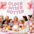 thumbnail image 2 of LZLINGMEI Set of 3 Pre Strung Older Wiser Hotter Glitter Banner Funny Birthday Banner for Women Birthday Party Decorations Birthday Sign Birthday Gift, 2 of 6