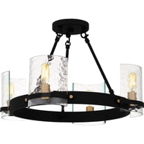 GLC1720MBK Quoizel Lighting Gloucester - 4 Light Semi-Flush Mount-12.5 Inch Tall and 20 Inch Wide