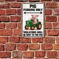 thumbnail image 6 of 8" x 12" Aluminium Retro Sign Pig Parking Sign Room Decor Home Decoration - Cute Pig Gifts for Women Girls Wall Art, 6 of 7