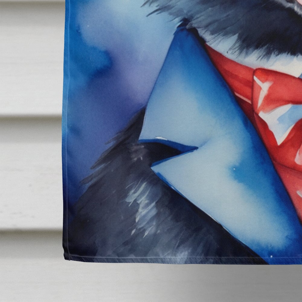 Schipperke Patriotic American House Flag 28 in x 40 in