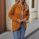 thumbnail image 4 of Chaquetas y abrigos casuales con capucha de manga larga para mujer, otoño e invierno, color sólido, manga larga, capucha, polar, suelto, cárdigan, abrigo, blusa de poliéster para mujer, 4 of 8