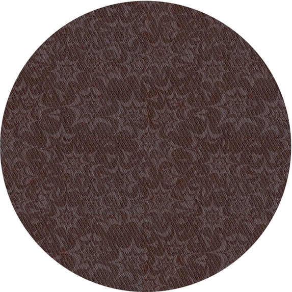 Ahgly Company Machine Washable Indoor Round Transitional Purple Area Rugs, 6' Round