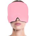 thumbnail image 1 of 2023 Nuevo Mejor Descuento - Terapia de frío caliente Envoltura de hielo Paquete de hielo Mascarilla Alivio de migraña Gorro Dolor de cabeza, rosa, 1 of 4