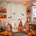 thumbnail image 4 of Shower Curtains for Bathroom-48"x72",Pumpkin Ghost Halloween Waterproof Bath Curtain Grommet Shower Curtain Set with Hooks, 4 of 9