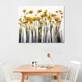 thumbnail image 2 of Leisuo  Wall Art Framed Abstract Canvas Painting Artwork Decor, Modern Gray and Gold Yellow Flower Picture Prints for Living Room Bedroom Home Office Walls, Ready to Hang, 2 of 4