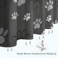 thumbnail image 6 of Grey Dog Paw Footprint Shower Curtain 72"x84" ,Bathroom Decorative Shower Curtains Set with 12 Hooks,Modern Waterproof Washable Shower Curtain, 6 of 6