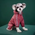 thumbnail image 4 of Chubasquero para perros, poncho impermeable para cuatro patas, ropa para mascotas de lluvia de peluche, impermeable para perros pequeños y medianos al por mayor, 4 of 6