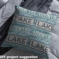 thumbnail image 2 of Homewish Old Barn Door Fabric by the Yard 3 Yard,Lake House Sewing Fabric,Cyan Brown Room Decor Fabric by the Yard For Kids,Breathable Home Decor, 2 of 6