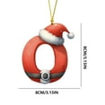 thumbnail image 3 of TanSiDing 4pcs Personalized Christmas Tree Alphabet Ornaments with Santa Hat Design, Shatterproof Acrylic Hanging Decor for Holiday Mantel, Wreath and Festive Home Decorations, 3 of 7