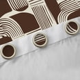 thumbnail image 4 of Feelyou Brown Stripe Abstract Blackout Curtains Set of 2 (52x84 Each), Minimalst Minimalism Window Curtains, Simple Fashion Style Curtains and Drapes, Black Out Curtains Decor, 4 of 6