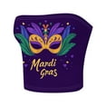 thumbnail image 4 of SOOMLON Mardi Gras Tube Tops for Women Carnival Outfits Tuesday Party Sleeveless Tshirts Fancy Mask Print Tops Sexy Cropped Tops New Orleans Festival Tees 2025 Purple XL, 4 of 4