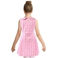 thumbnail image 2 of TiaoBug Kids Girl Plaid Dress White Pink Print Gingham A-Line Dresses Birthday Party Gown Type B 9-10, 2 of 7