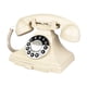 thumbnail image 1 of Libro de visitas en audio, grabadora de teléfono para bodas, modelo de teléfono de escritorio, teléfono estilo vintage Blanco beige, 1 of 9