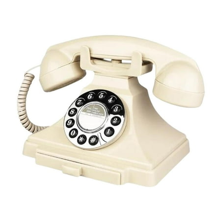 Tachiuwa Phone Phone Audio Messages Desk Telephone for Bar Office Retirement Party Anniversary White