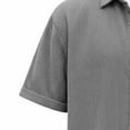 thumbnail image 6 of Yertdoel Men's Button Down Shirts Solid Color Short Sleeve Lapel Neck Shirt Soft Comfortable Breathable Outdoor Cycling Hiking Summer Casual Tops, 6 of 6