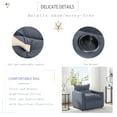 thumbnail image 5 of Sleeper Sofa Chair, Convertible Sofa Bed, 3-in-1 Sofa Chair with Adjustable Backrest and Cup Holder, Velvet Fabric for Living Room Apartment, Grey, 5 of 11