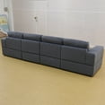 thumbnail image 7 of Aukfa Sectional Sofa, 138" Oversized Modular Couch with Ottoman for Living Room, Microfiber, Gray, 7 of 7