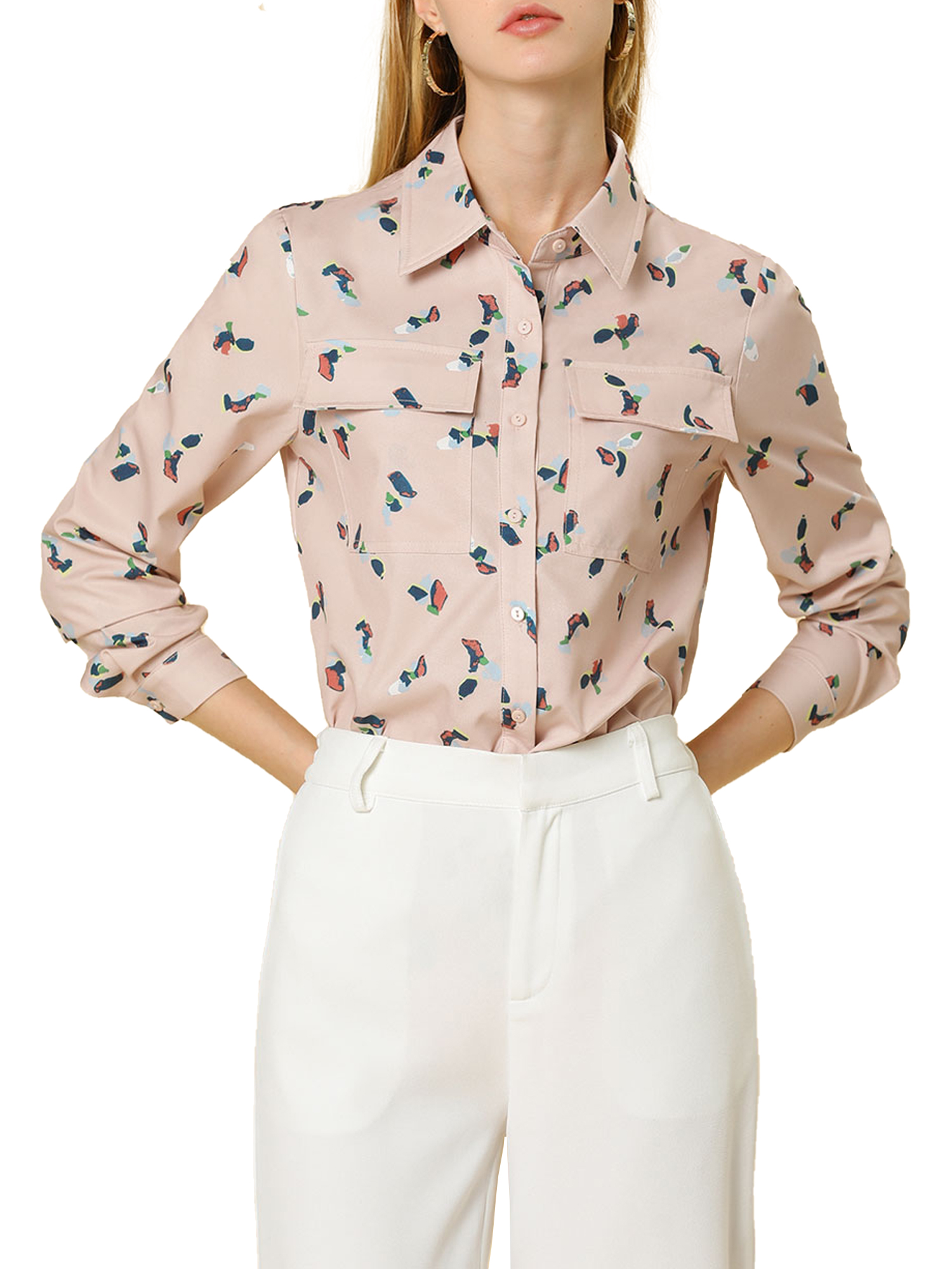 Button Down Shirt with Chest Pockets 