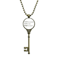 thumbnail image 1 of Learn Live Hope Quote Art Deco Fashion Key Necklace Pendant Tray Embellished Chain, 1 of 3