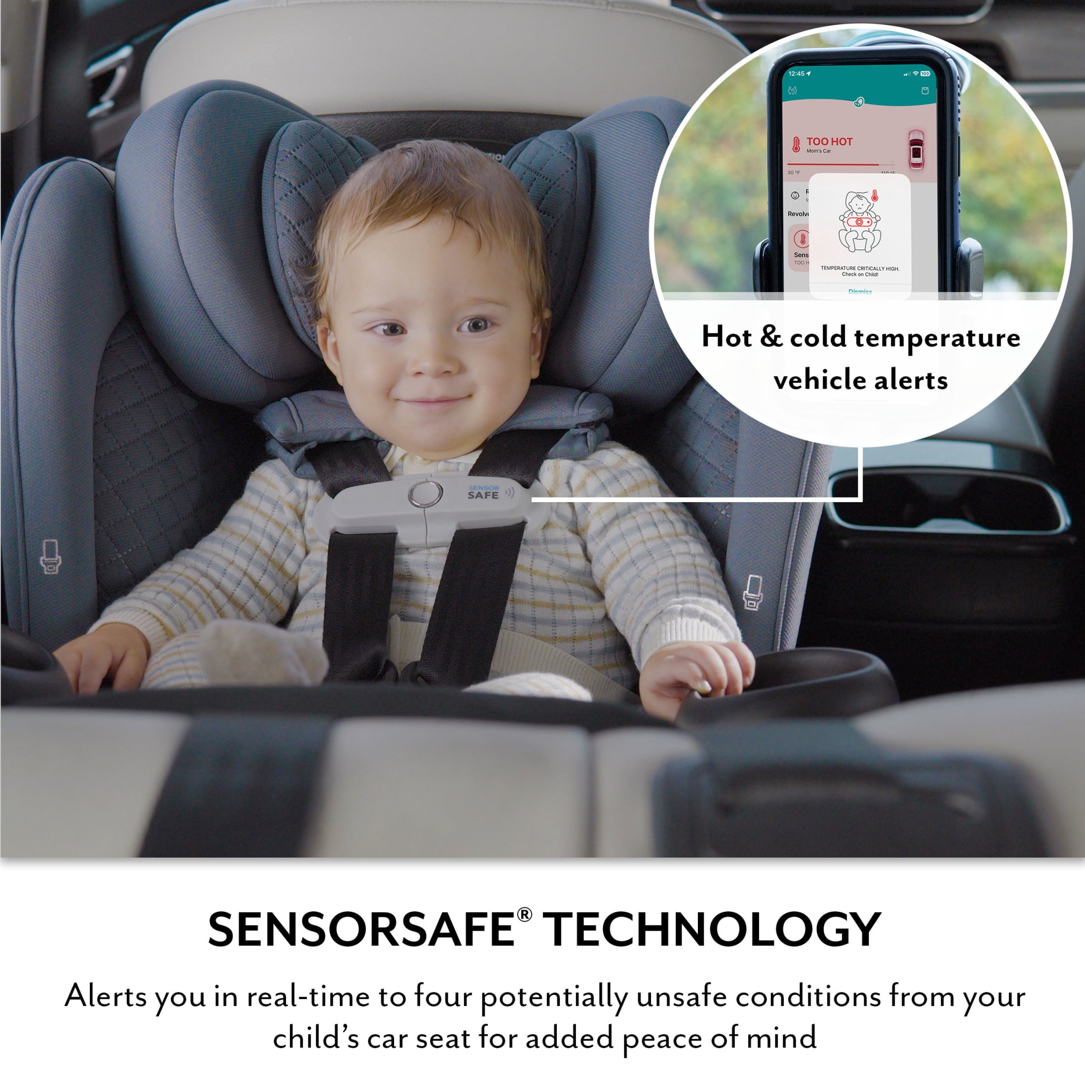 Evenflo Revolve360 Extend All-in-One Rotating Car Seat with Green & Gentle Fabric, Agate