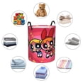 thumbnail image 6 of The Powerpuff Girls Laundry Basket Circular Laundry Hamper Dirty Clothes Storage Bucket Toy Organizer With Handles For Bedroom Bathroom College Dorm Medium, 6 of 8