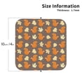 thumbnail image 3 of Pofeuu Squirrel And Maple Leaves Print Leather Coasters Set of 6, Round Cups Mugs Mat Pad for Home Kitchen Heat Resistant Drink Coasters,Square, 3 of 7