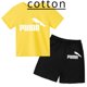 thumbnail image 2 of Conjunto de dos piezas de camiseta y pantalón corto de algodón con estampado informal de moda de verano para niños y niñas de 2 a 12 años, 2 of 5