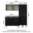 thumbnail image 3 of Cocina Integral Completa Madesa Emilly Compacta 169cm Con Tarja Color Marrón/Negro 11, 3 of 5