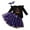Dark Purple, variant on Hpapadks Baby Girl Outfits Halloween Printed Long Sleeve Romper Skirt Hairband 3 Piece Set Casual Holiday Party New Born Clothes Baby Girl Black 1-3 m