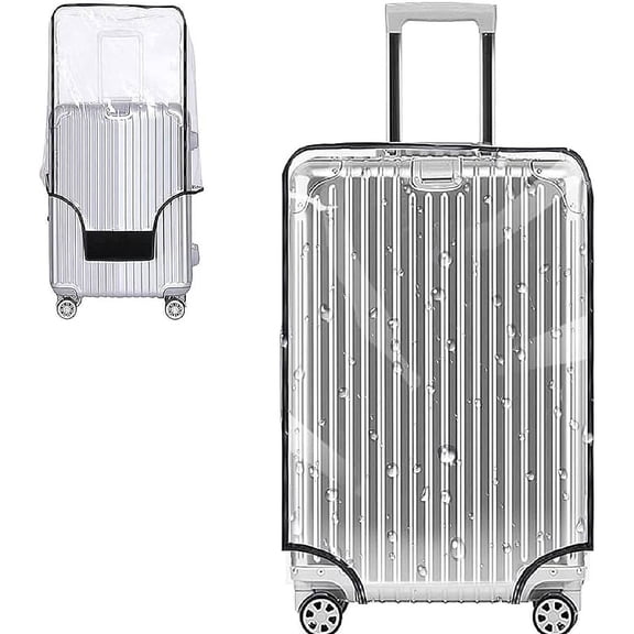 Clear PVC Suitcase Cover Protectors 30 Inch Luggage Cover Protectors for Wheeled Suitcase(S-20inch)