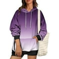 thumbnail image 7 of Juslio Hoodies for Women Sweatshirts for Women Pullover Plus Size Long Sleeve Outerwear Purple, 7 of 7