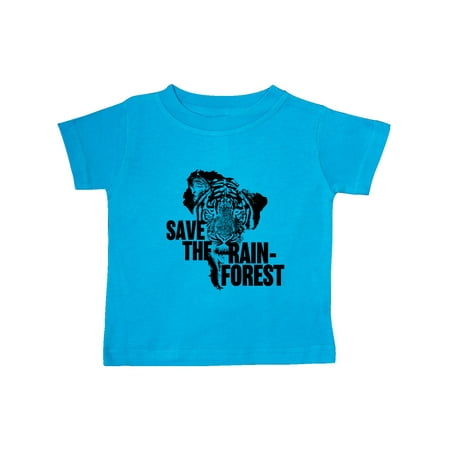 

Inktastic Save the Rainforest Tiger with South America Silhouette Gift Baby Boy or Baby Girl T-Shirt