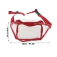 thumbnail image 4 of Unique Bargains 1 Pc Durable Running Belt Transparent Sports Waist Bag for Sports Red, 4 of 6