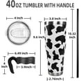 thumbnail image 5 of Cow Print Tumbler, 40 Oz Tumbler with Handle and Straw, Cute Cow Print Cup/Coffee Mug/Travel Mug, Fun Cow Gifts for Cow Lovers Women, Cow Print Stuff/Decor/Things, 40 Oz Stainless Steel Tumbler Cow, 5 of 6