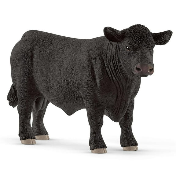 Schleich Farm World, Realistic Animal Toys for Kids Ages 3 and Above, Black Angus Bull Cow Toy Figure