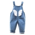 thumbnail image 2 of Ruyang Kids Toddlers Overalls Solid Adjustable Strap Loose Fit Jumpsuits Boys Girls Trendy Cotton Casual Rompers All-Season, 2 of 6