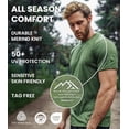 thumbnail image 6 of Merino.tech Men's Short Sleeve T-Shirt - 𝗟𝗶𝗴𝗵𝘁𝘄𝗲𝗶𝗴𝗵𝘁 Merino Wool Tee, Olive Green - M, 6 of 9