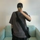thumbnail image 4 of Camiseta de mujer de manga corta, cuello redondo, color sólido, camiseta informal, gris oscuro, XXL seitruly AP001185-32B, 4 of 7