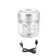 thumbnail image 2 of Bearachild Triturador de ajos eléctrico portátil de 3,7 V con carga USB, rebanador de acero inoxidable, picador, casa interior, cocina, pimienta, Cocina y Comedor Blanco Bearachild HA059907-01B, 2 of 6